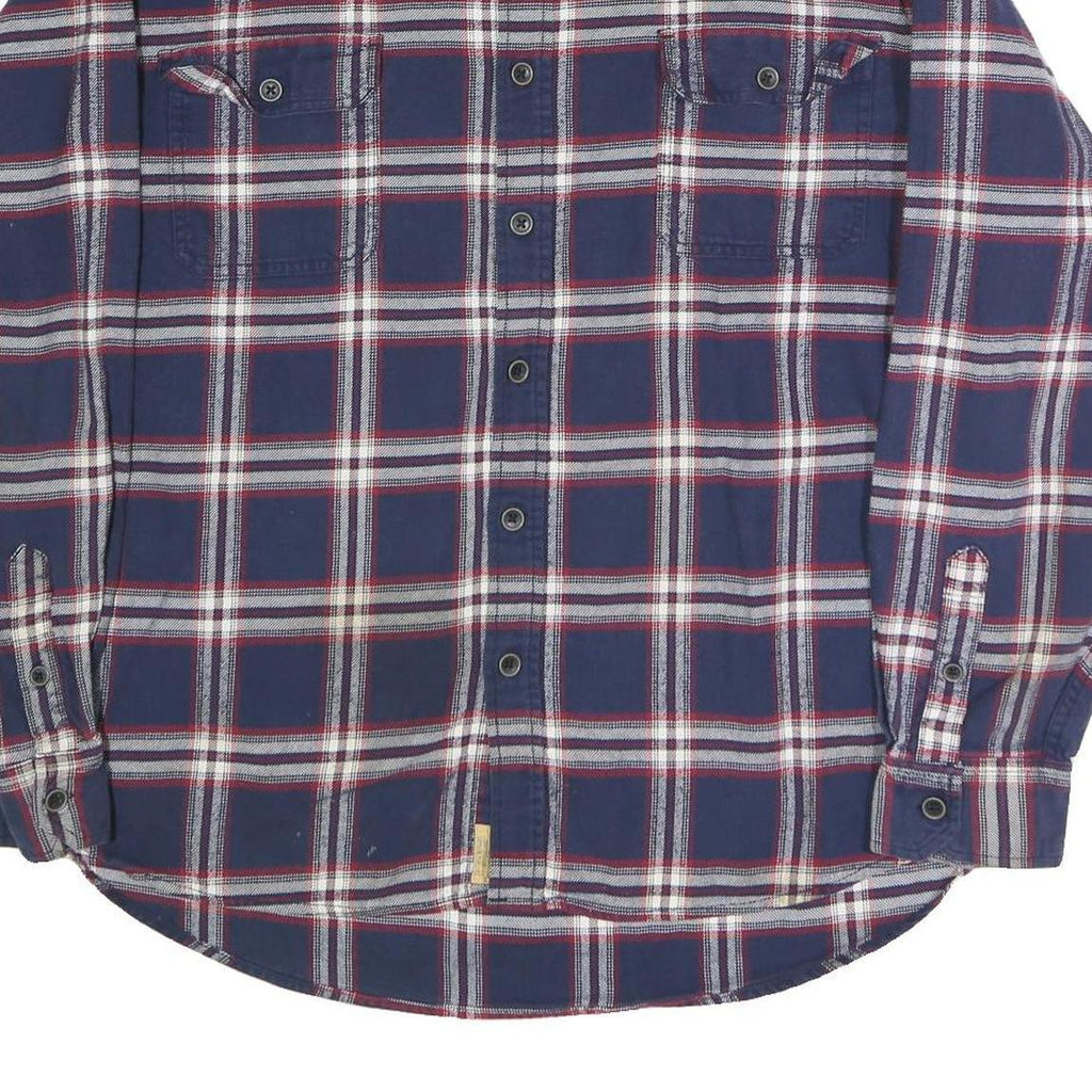 JACHS Mens Blue & Red Check Shirt 2XL Cotton Blend Long Sleeve Casual