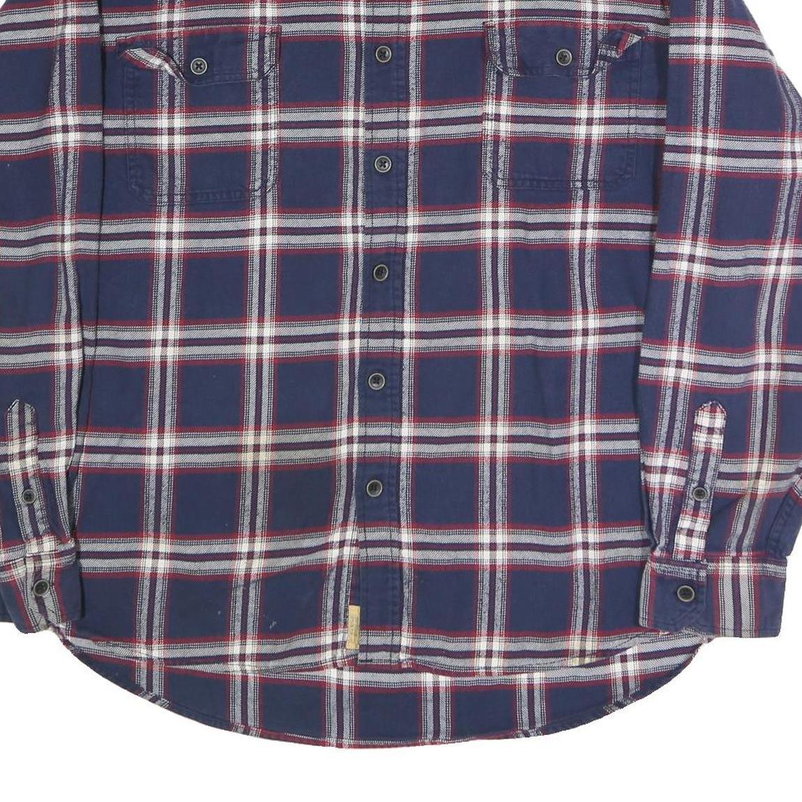 JACHS Mens Blue & Red Check Shirt 2XL Cotton Blend Long Sleeve Casual