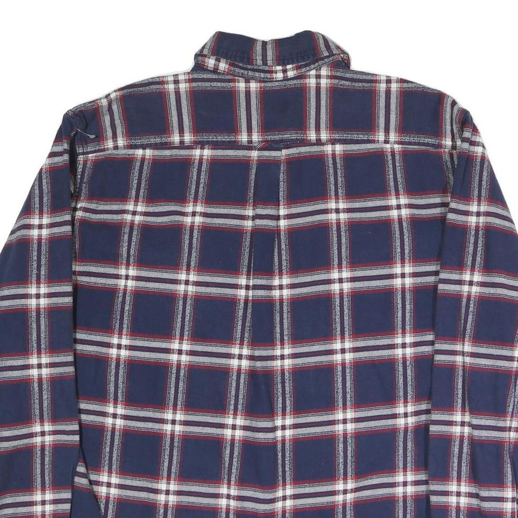 JACHS Mens Blue & Red Check Shirt 2XL Cotton Blend Long Sleeve Casual