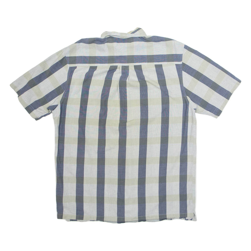 TIMBERLAND Mens Shirt Grey Check Short Sleeve M