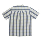 TIMBERLAND Mens Shirt Grey Check Short Sleeve M