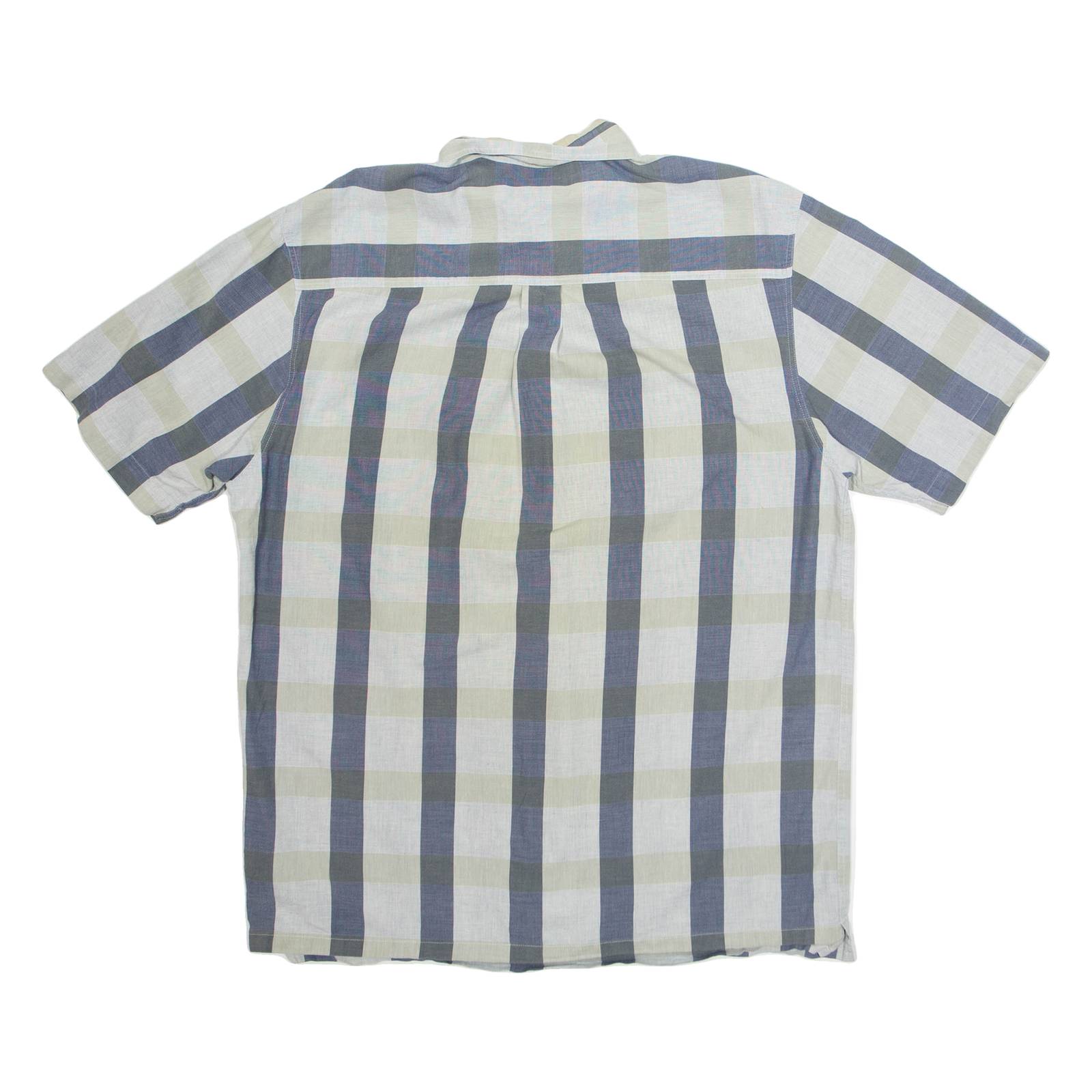 TIMBERLAND Mens Shirt Grey Check Short Sleeve M