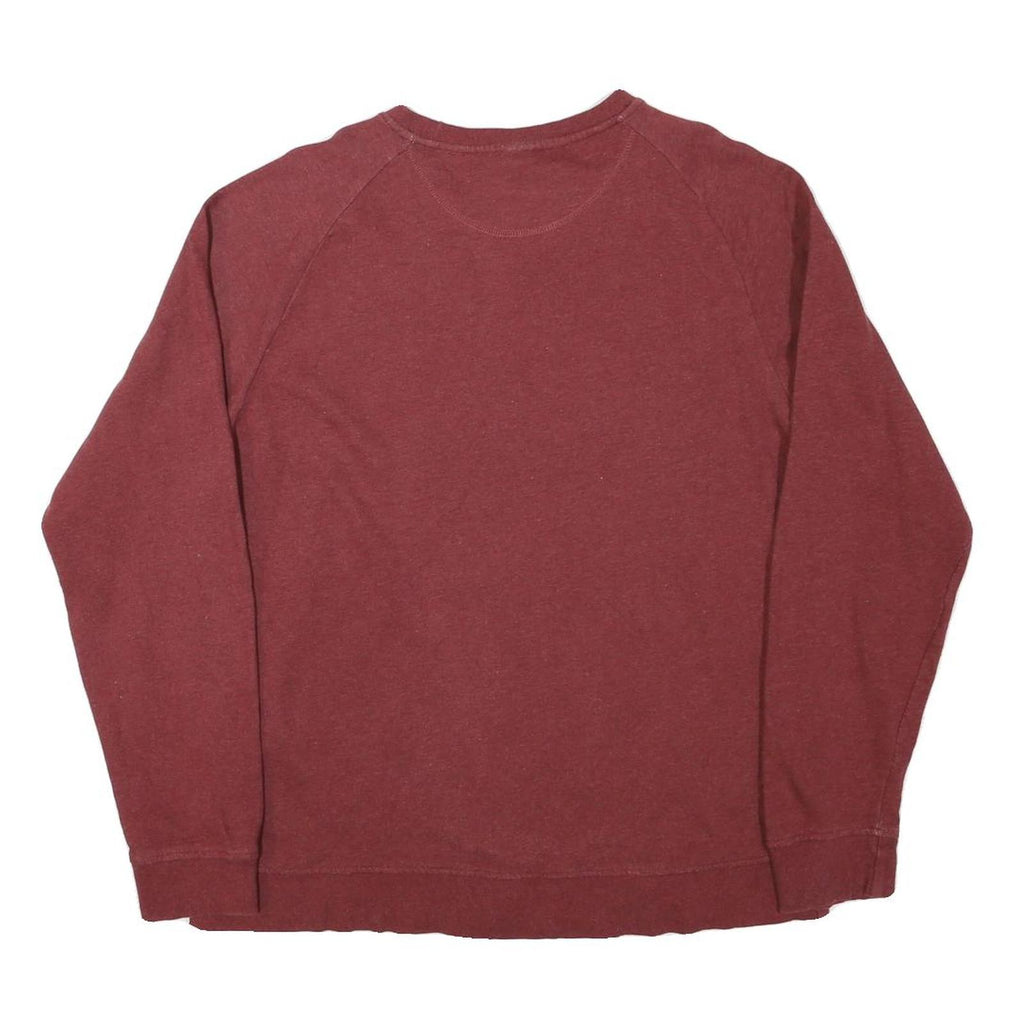 REEBOK Mens Maroon Sweatshirt Crew Neck M Classic Cotton Blend Pullover