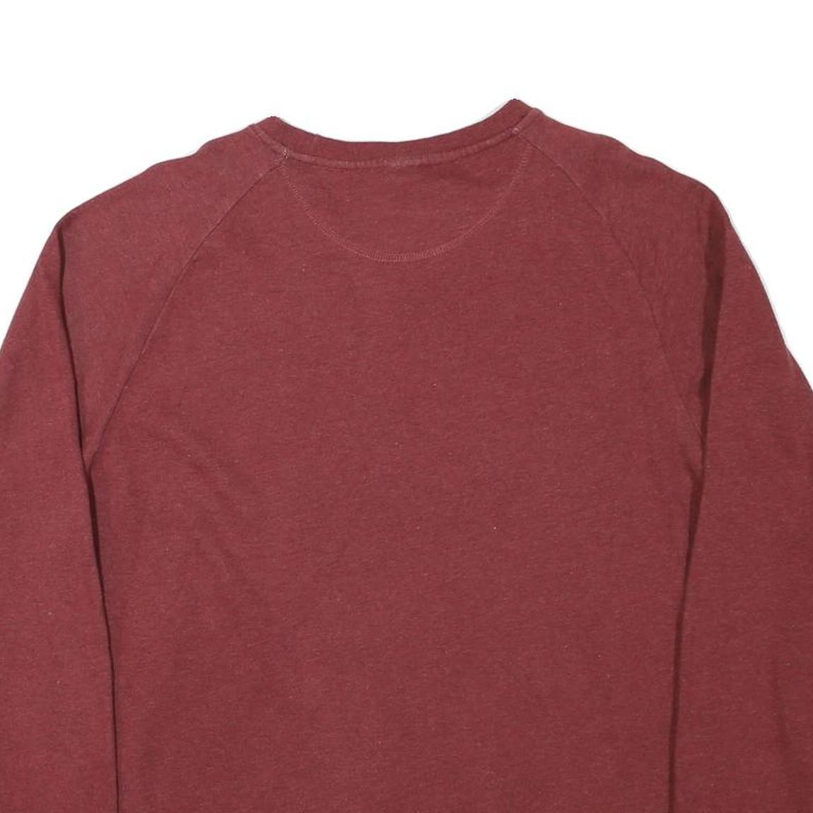 REEBOK Mens Maroon Sweatshirt Crew Neck M Classic Cotton Blend Pullover