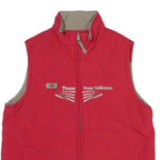 NEW BALANCE Mens Red Polyester Blend Gilet M Zip Plain Team New Balance