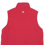 NEW BALANCE Mens Red Polyester Blend Gilet M Zip Plain Team New Balance