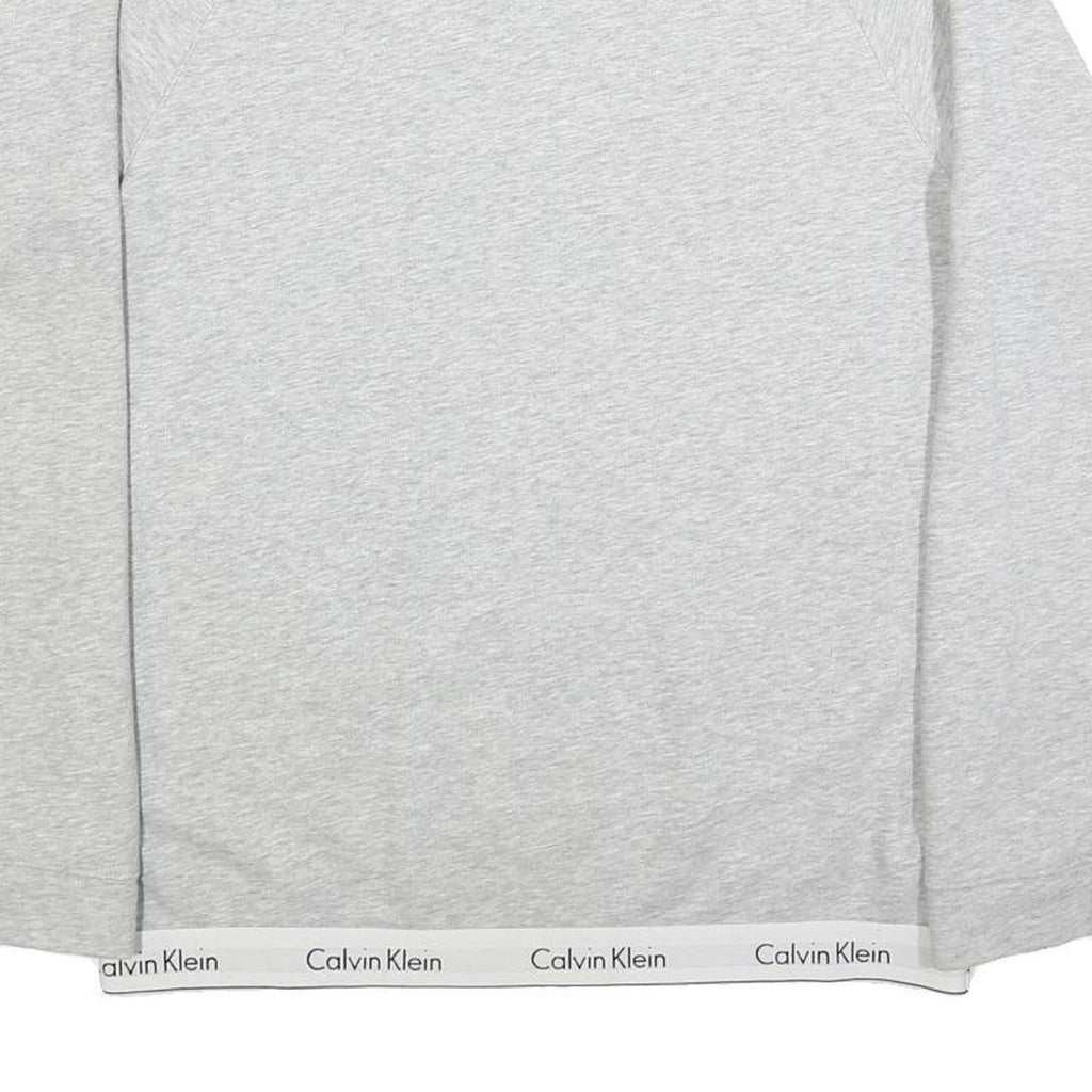 CALVIN KLEIN Womens Grey Crew Neck M Sweatshirt Logo Trim Casual Pullover