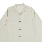 NILE Mens Plain Shirt Beige Long Sleeve L