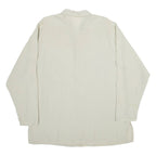 NILE Mens Plain Shirt Beige Long Sleeve L