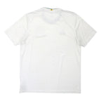 ADIDAS Mens White & Green Football Shirt L Short Sleeve Crew Neck Logo