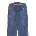 DICKIES Mens Jeans Blue Regular Straight Denim Medium W32 L32 Workwear Zip