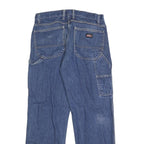 DICKIES Mens Jeans Blue Regular Straight Denim Medium W32 L32 Workwear Zip