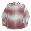 RALPH LAUREN Mens White & Red Check Shirt XL Classic Button-Down Collar Casual