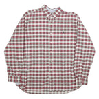 RALPH LAUREN Mens White & Red Check Shirt XL Classic Button-Down Collar Casual