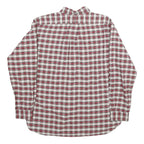RALPH LAUREN Mens White & Red Check Shirt XL Classic Button-Down Collar Casual