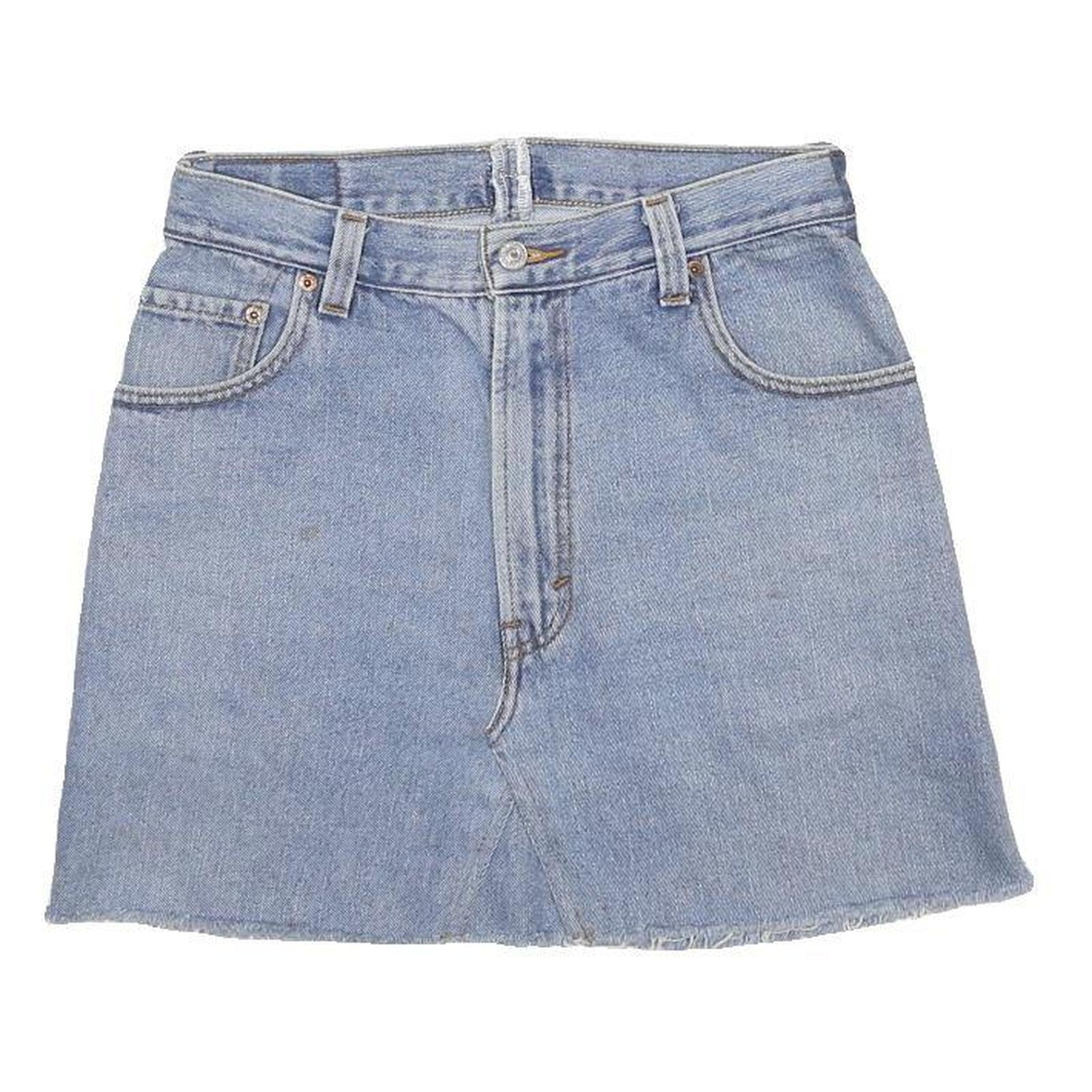 LEVI'S Womens Blue Denim Mini Cotton Skirt M Casual Retro Classic
