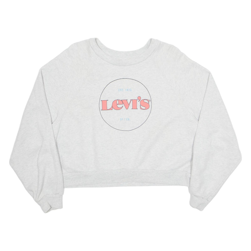 LEVI'S Cropped Womens Sweatshirt Grey S