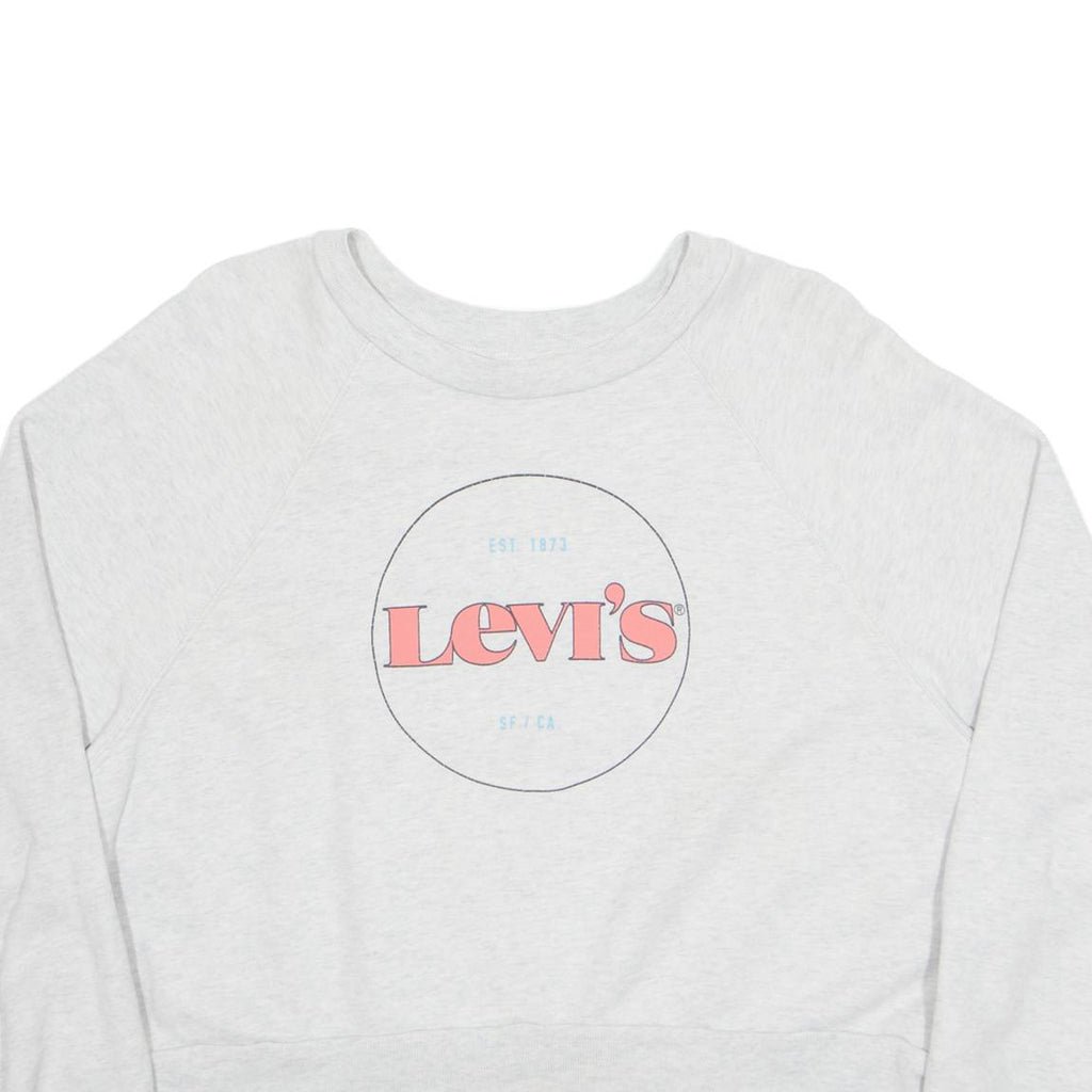 LEVI'S Cropped Womens Sweatshirt Grey S