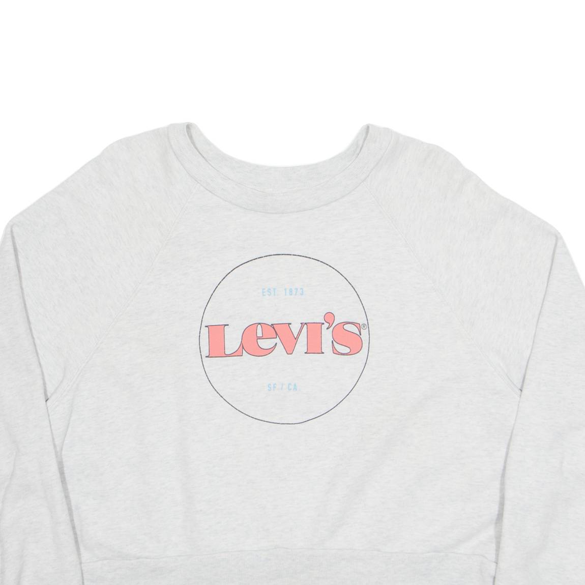 LEVI'S Cropped Womens Sweatshirt Grey S