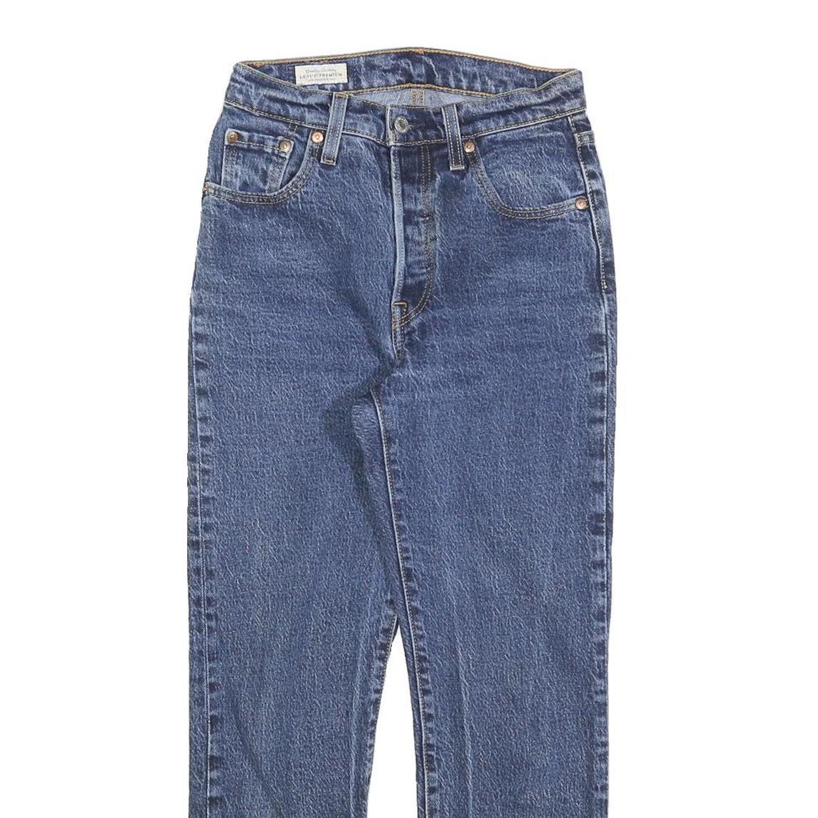 LEVI'S 501 Womens Jeans Blue Regular Straight Denim Medium W23 L26 Classic Fit