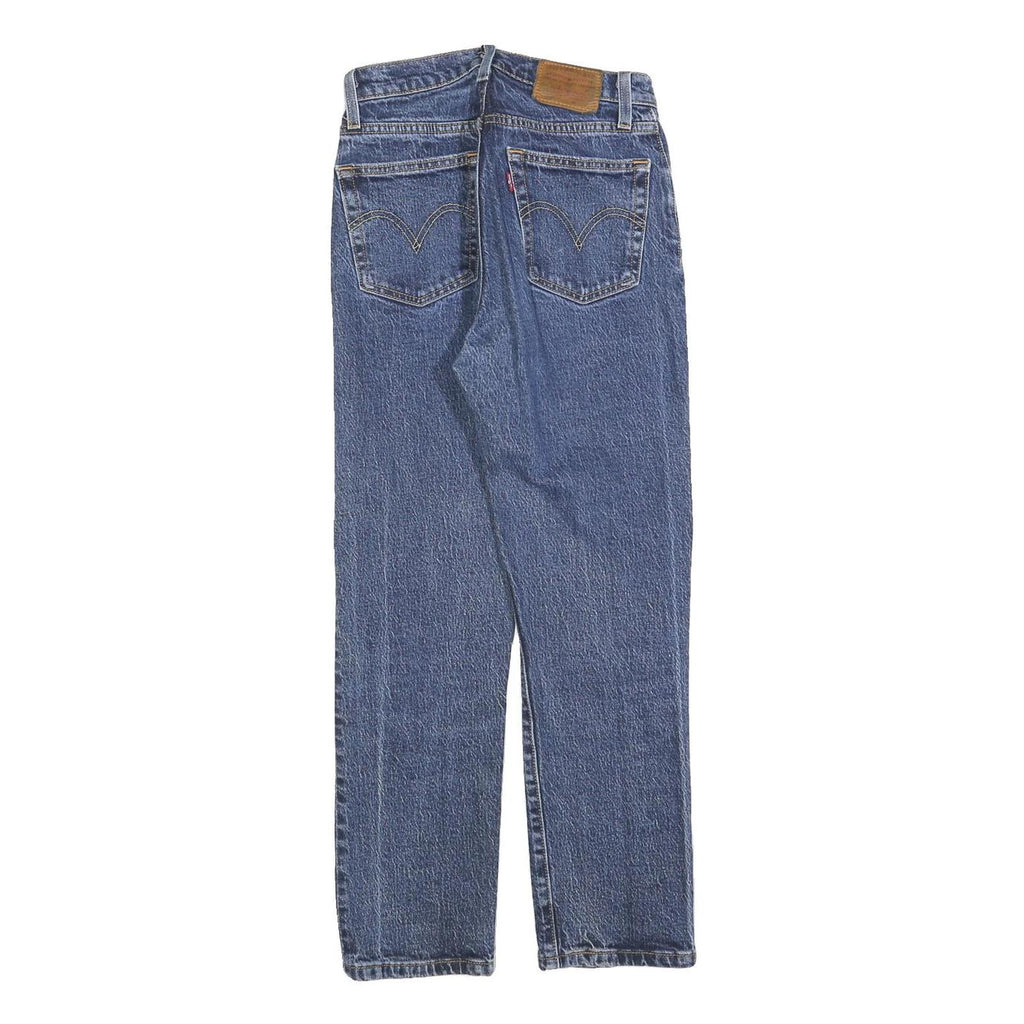 LEVI'S 501 Womens Jeans Blue Regular Straight Denim Medium W23 L26 Classic Fit
