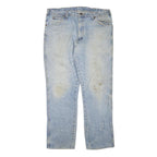 DICKIES Mens Regular Fit Blue Denim W38 L30 Classic Cotton Blend Zip Jeans