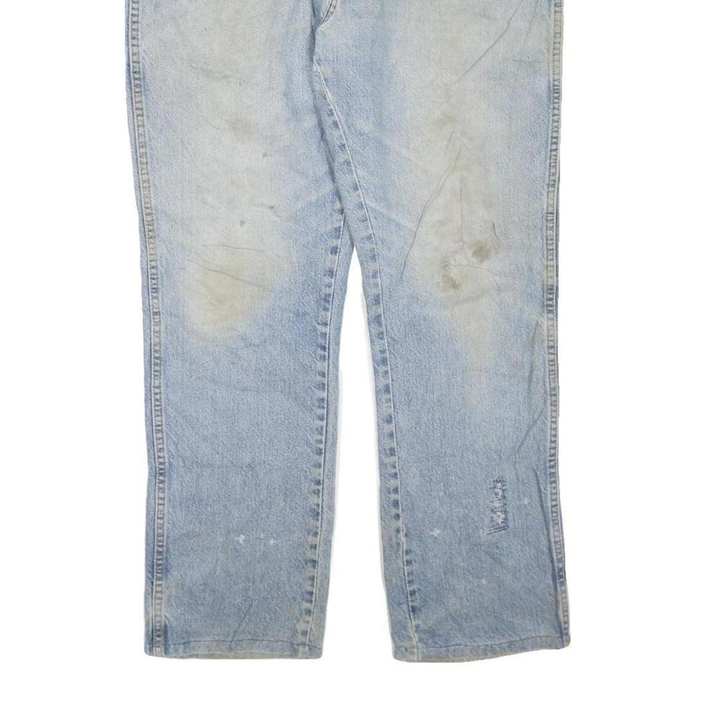 DICKIES Mens Regular Fit Blue Denim W38 L30 Classic Cotton Blend Zip Jeans