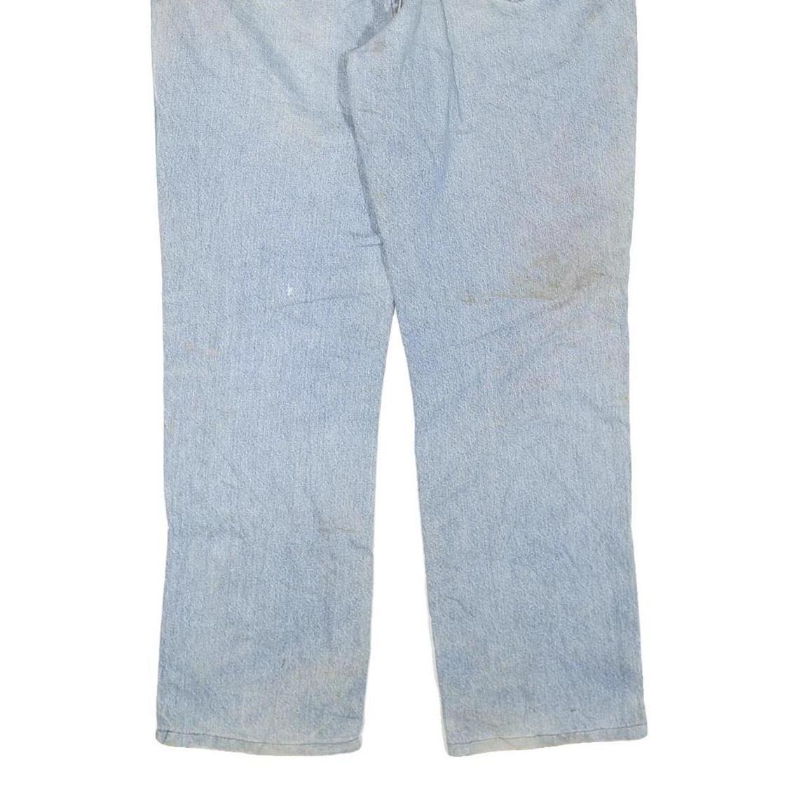 DICKIES Mens Regular Fit Blue Denim W38 L30 Classic Cotton Blend Zip Jeans