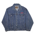 PORT AUTHORITY Mens Blue Denim Button Jacket L Classic Casual Workwear
