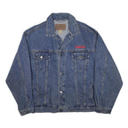 PORT AUTHORITY Mens Blue Denim Button Jacket L Classic Casual Workwear