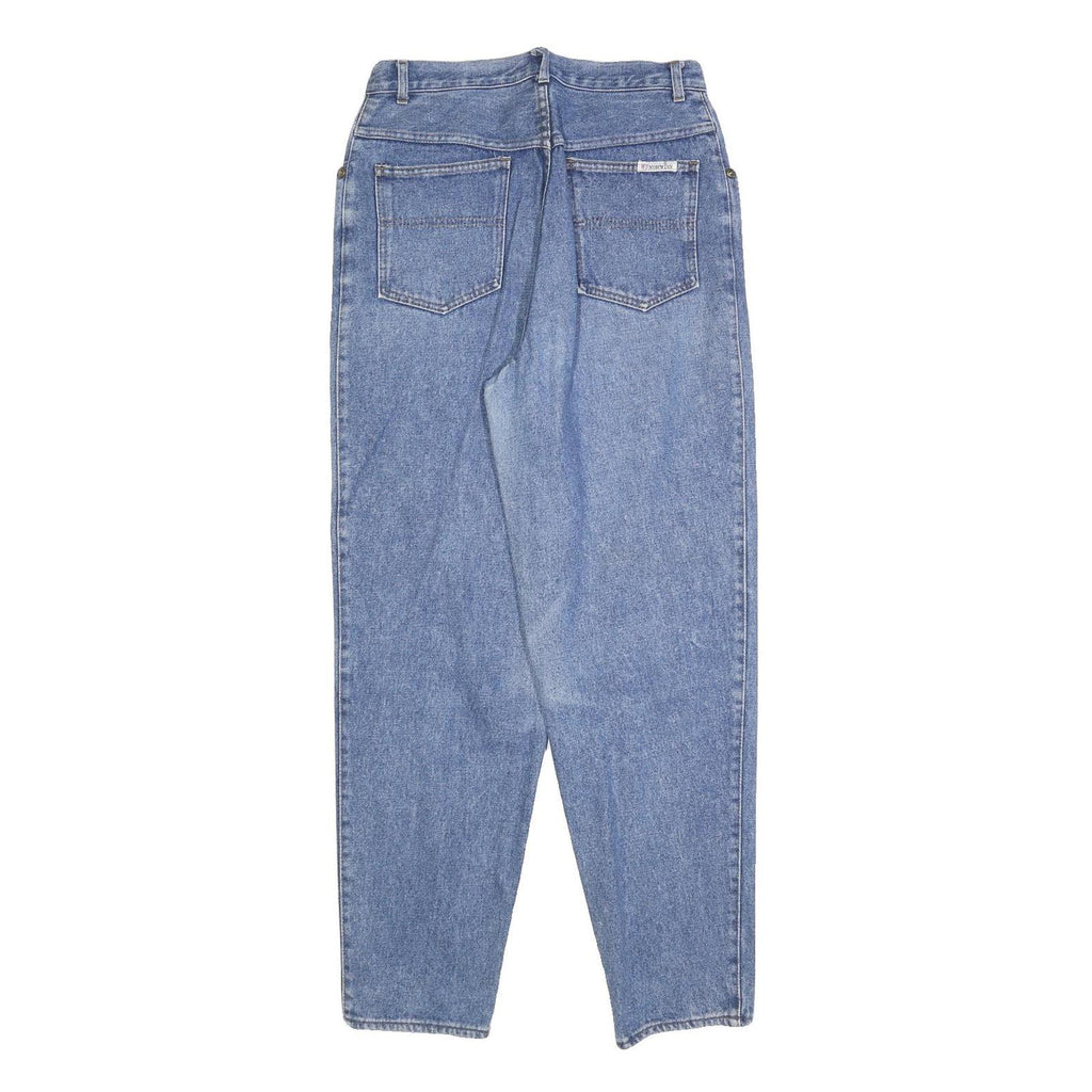 Womens Blue Cotton Blend Jeans Regular Straight Denim W28 L30 Classic Zip