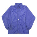 K-WAY Womens Blue Synthetic Jacket M Water Resistant Zip Lightweight