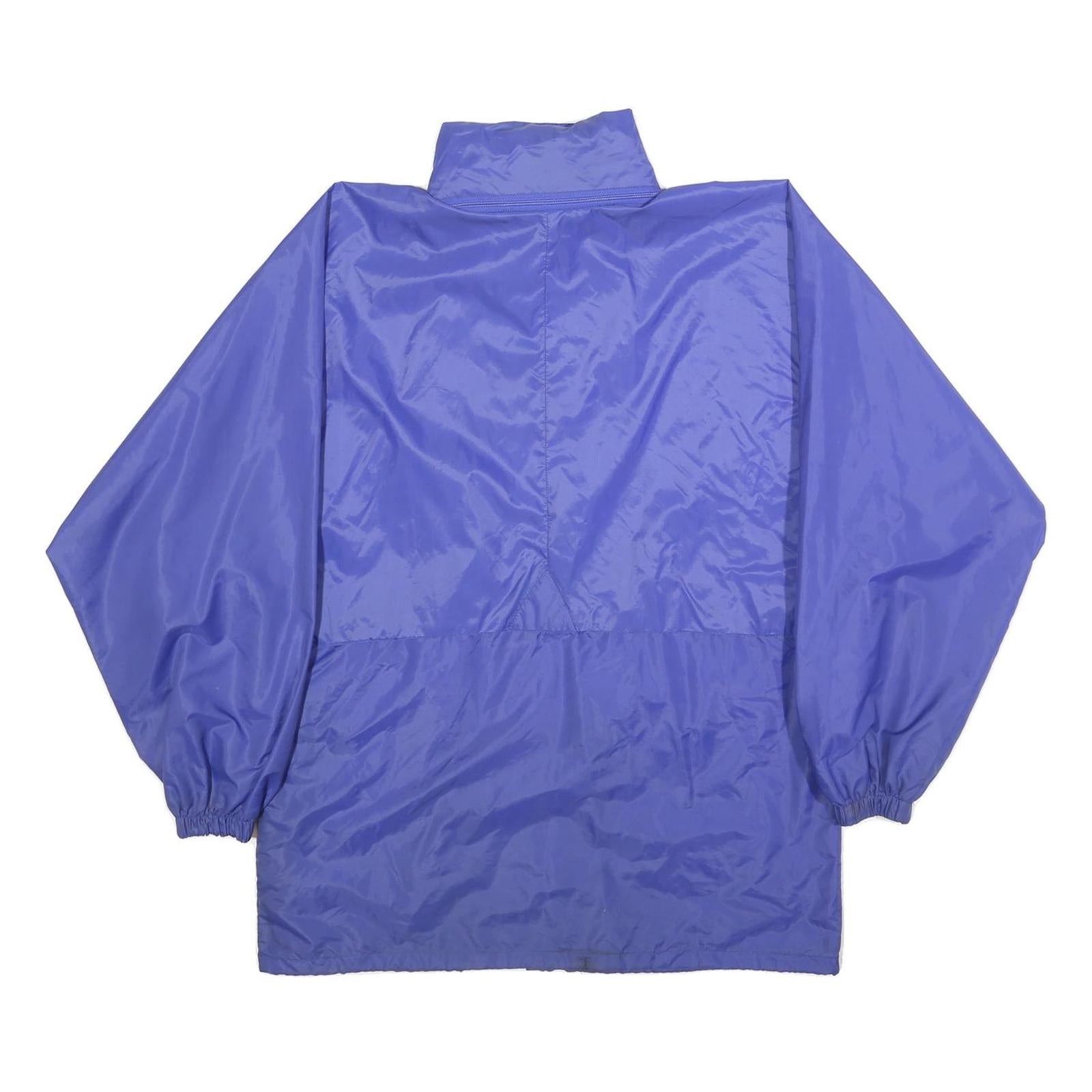 K-WAY Womens Blue Synthetic Jacket M Water Resistant Zip Lightweight