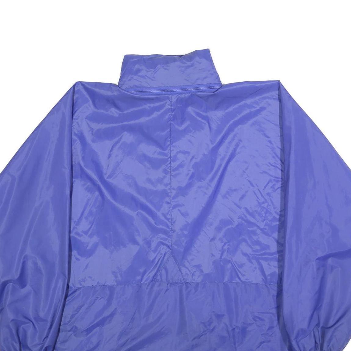 K-WAY Womens Blue Synthetic Jacket M Water Resistant Zip Lightweight