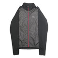 IXS Womens Black & Grey Zip Up Polyester Blend Cycling Jacket UK 12 Printed Logo