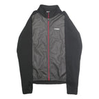 IXS Womens Black & Grey Zip Up Polyester Blend Cycling Jacket UK 12 Printed Logo