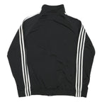 ADIDAS Mens Black & White Track Jacket S Polyester Blend Zip Athletic Sportswear