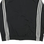 ADIDAS Mens Black & White Track Jacket S Polyester Blend Zip Athletic Sportswear