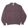 ST MICHAEL Womens Purple Cardigan Plain Round Neck Basic Knit M Acrylic Blend
