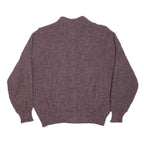 ST MICHAEL Womens Purple Cardigan Plain Round Neck Basic Knit M Acrylic Blend