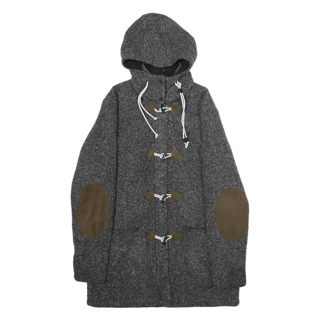 JACK WOLFSKIN Womens Grey Hooded Jacket UK 10 Polyester Blend Toggle Closure