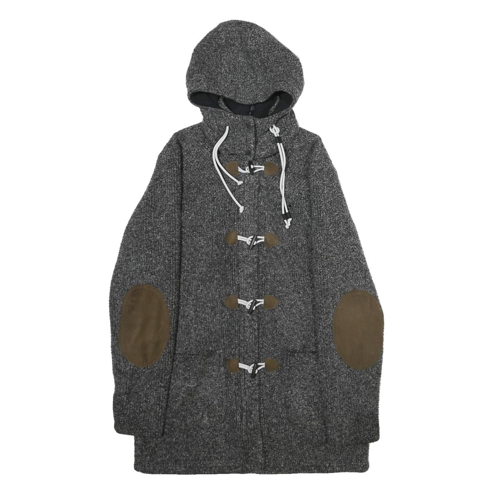 JACK WOLFSKIN Womens Grey Hooded Jacket UK 10 Polyester Blend Toggle Closure