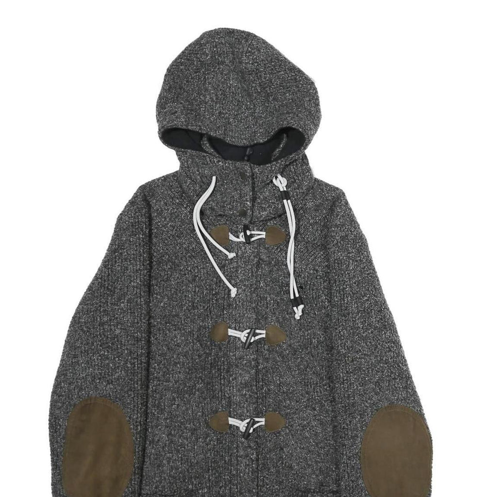 JACK WOLFSKIN Womens Grey Hooded Jacket UK 10 Polyester Blend Toggle Closure