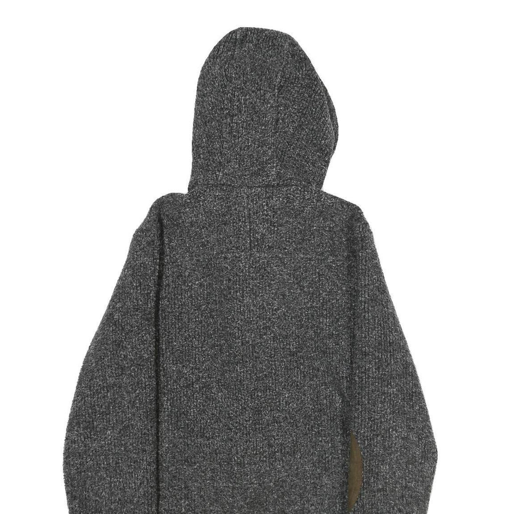 JACK WOLFSKIN Womens Grey Hooded Jacket UK 10 Polyester Blend Toggle Closure