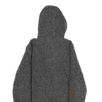 JACK WOLFSKIN Womens Grey Hooded Jacket UK 10 Polyester Blend Toggle Closure