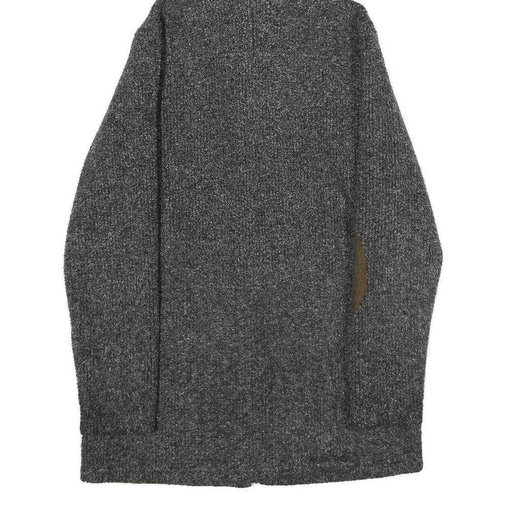 JACK WOLFSKIN Womens Grey Hooded Jacket UK 10 Polyester Blend Toggle Closure