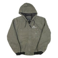 CCF Mens Green Cotton Blend Zip Hooded Jacket S Wildwood Grilling Logo
