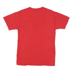 CHAMPION Mens Red Graphic T-Shirt M Short Sleeve Crew Neck Branding Comfort