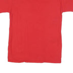 CHAMPION Mens Red Graphic T-Shirt M Short Sleeve Crew Neck Branding Comfort