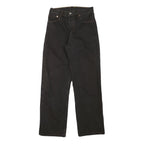 LEVI'S Mens Black Regular Straight Denim W26 L28 Classic Button Cotton Blend